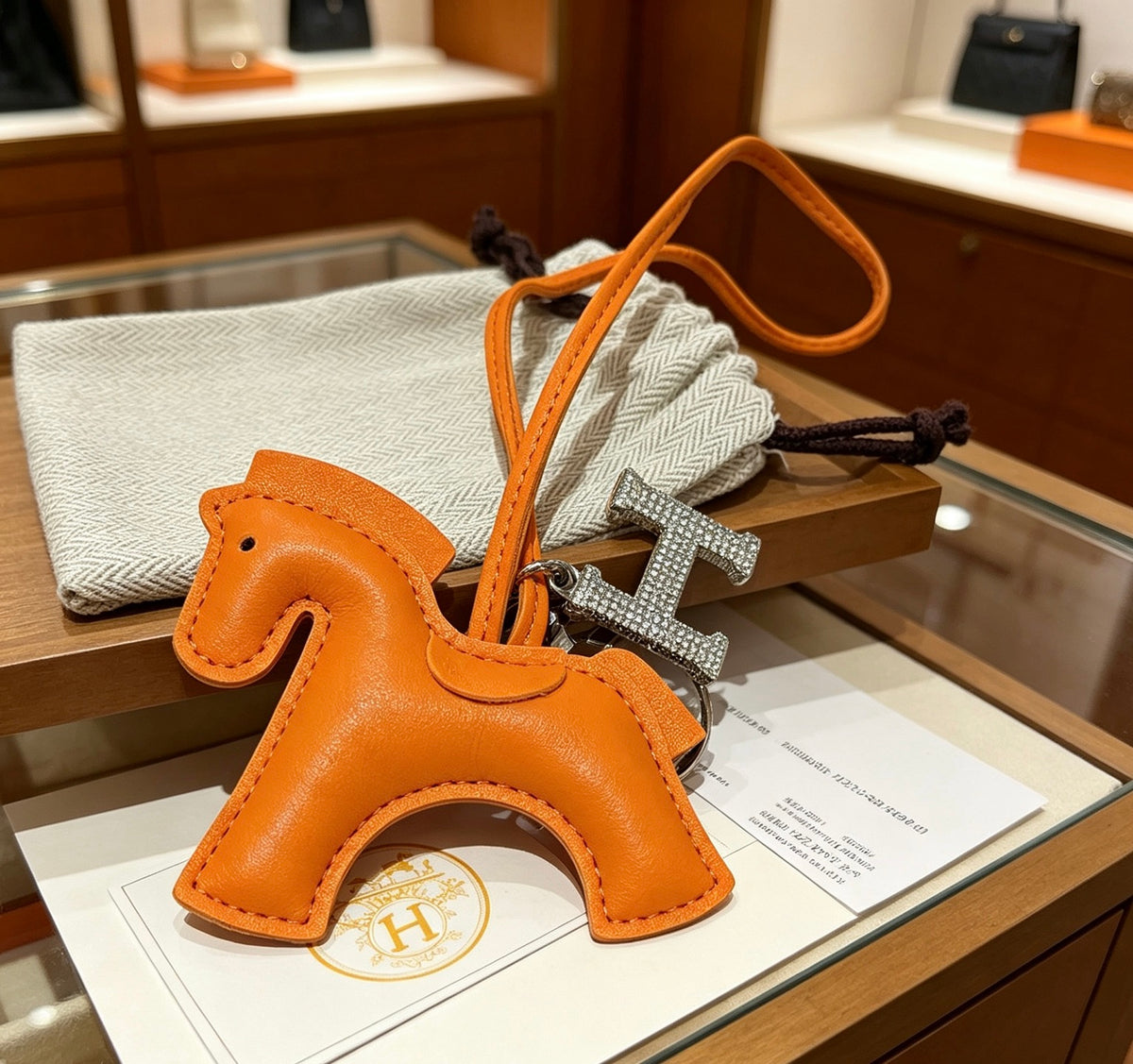 Horse Keychain in Silver-Tone – Design 026 detail view