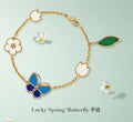 Clover Bracelet in Gold-Tone – Blue Butterfly main product view