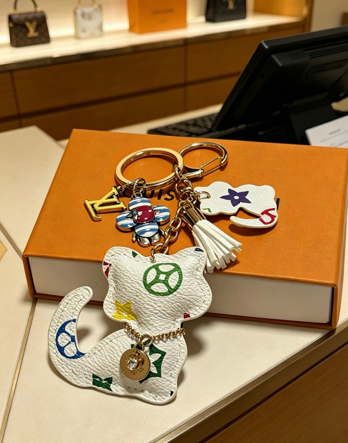 Bag Motif Keychain – Bag Detail – Design 031 styled product view