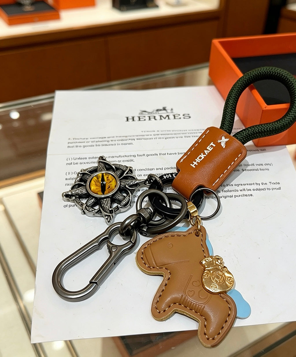 Horse Keychain in Silver-Tone – Design 033 styled product view