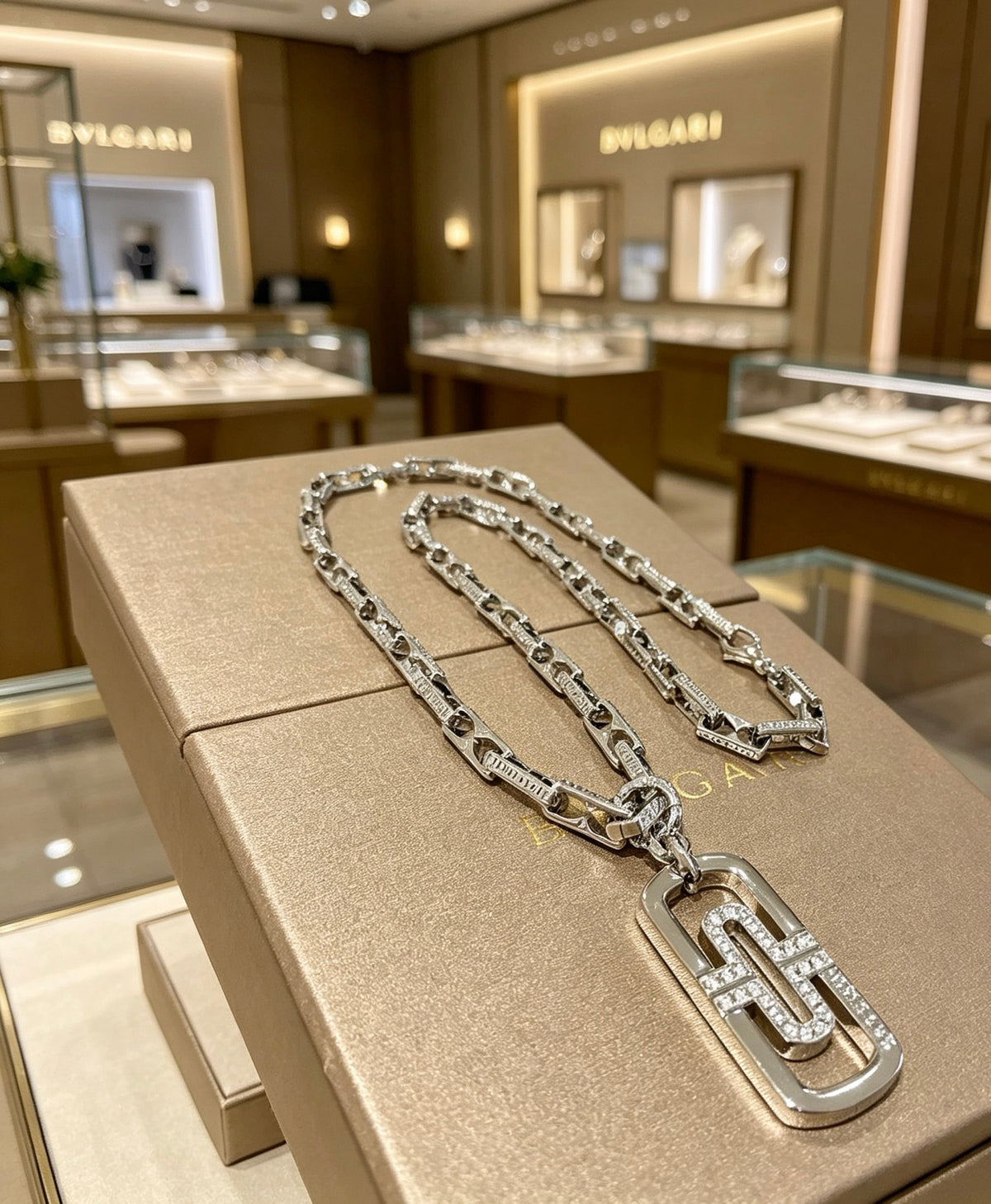 Geometric Emblem Statement Ring in Gold-Tone – Design 026 front product view