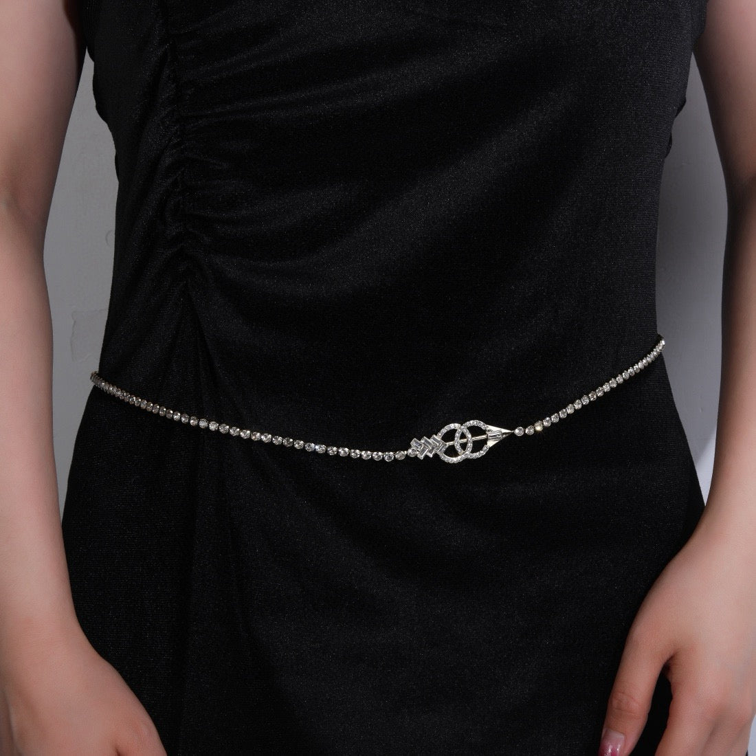 Signature Emblem Jewelry Accessory in Polished Metal-Tone – Design 027 front product view