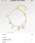 Letter Emblem Bracelet in Polished Metal-Tone – Design 017 main product view