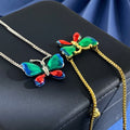 V Emblem Long Pendant Necklace – Design 01 main product view