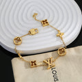 Letter Emblem Bracelet in Polished Metal-Tone – Design 022 main product view
