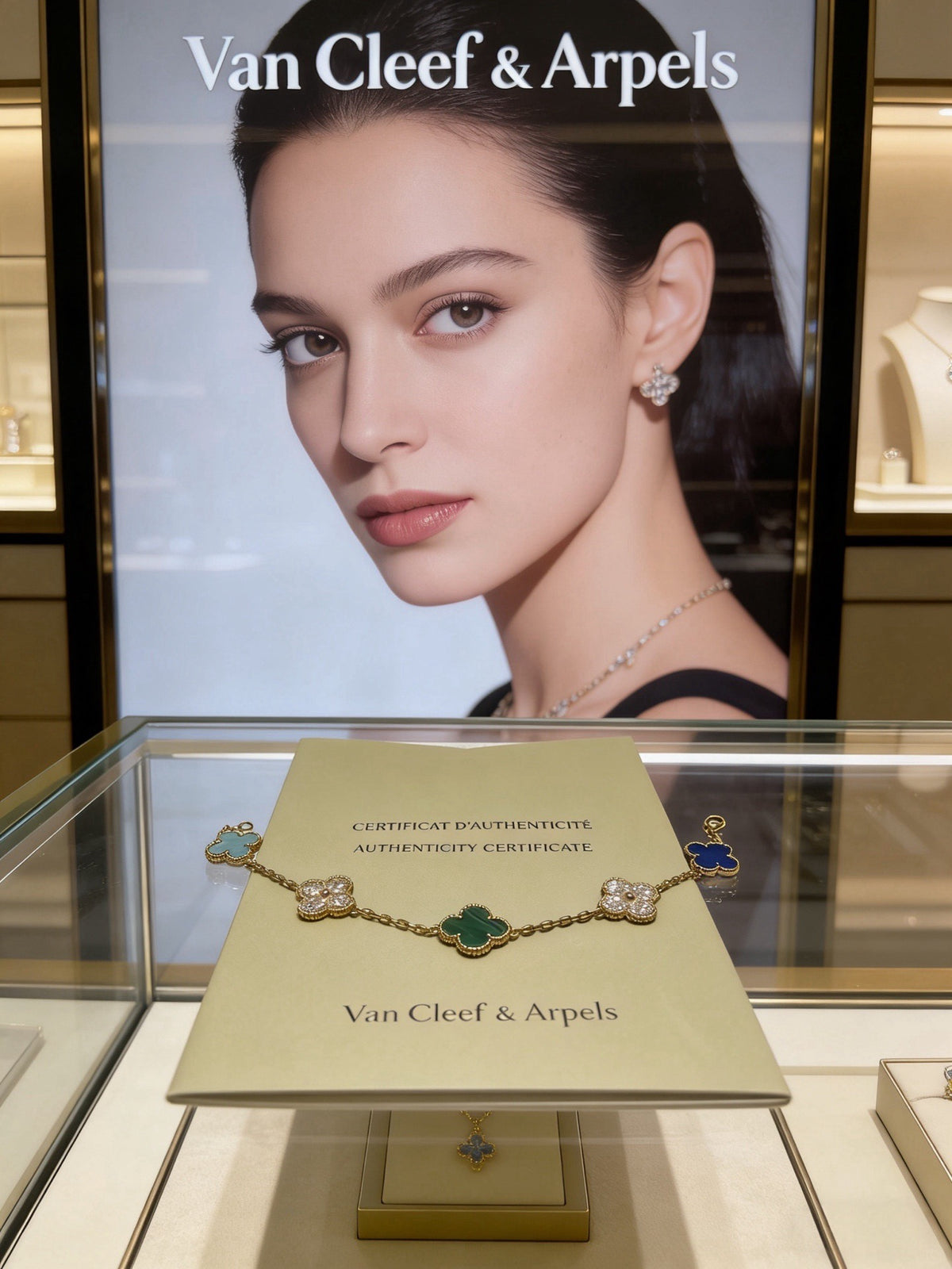 Clover Bracelet in Polished Metal-Tone – Multicolor – Design 12 styled product view