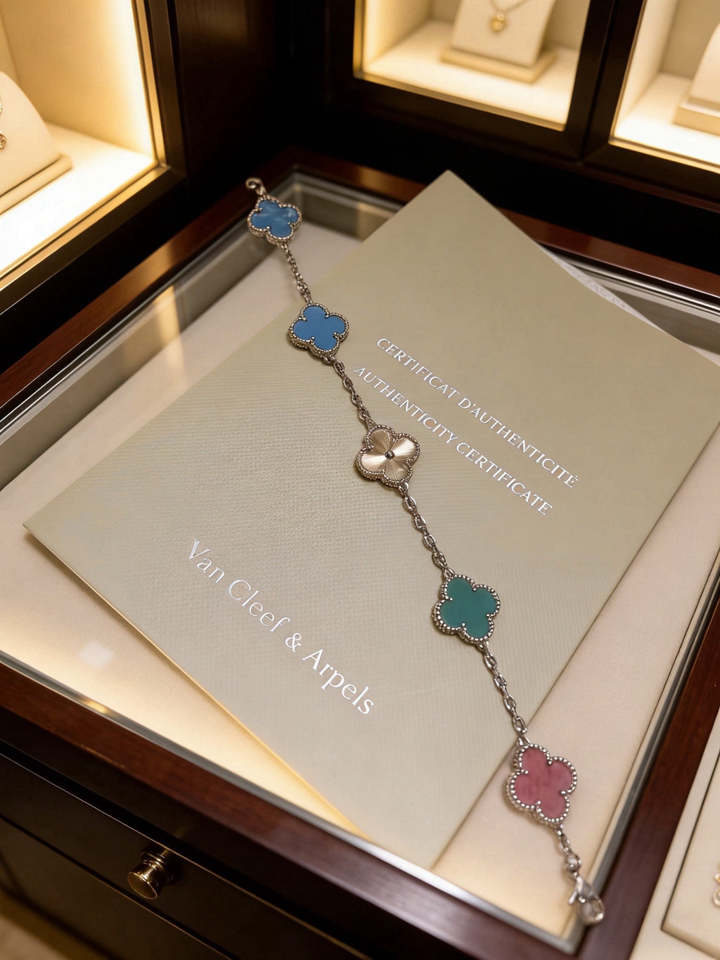 Clover Bracelet in Polished Metal-Tone – Multicolor – Design 05 main product view
