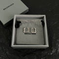 Ring Motif Statement Earrings in Polished Metal-Tone – Design 003 main product view