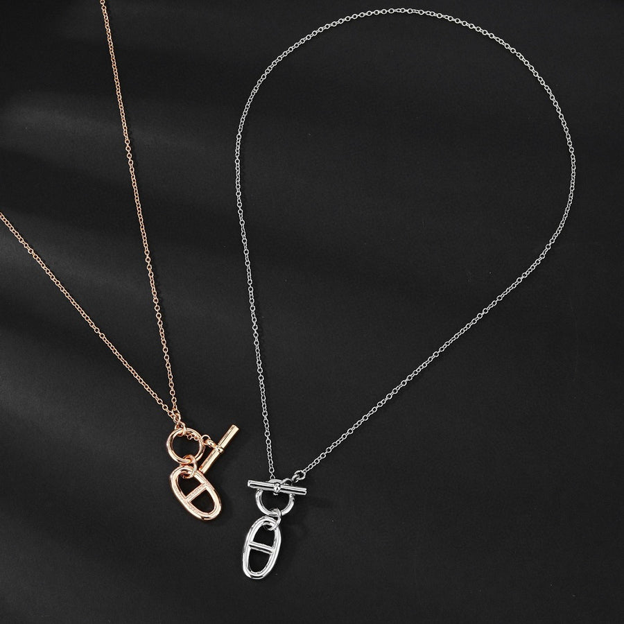 Toggle Pendant Necklace in Rose-Gold-Tone – Rose Gold Detail – Design 002 main product view