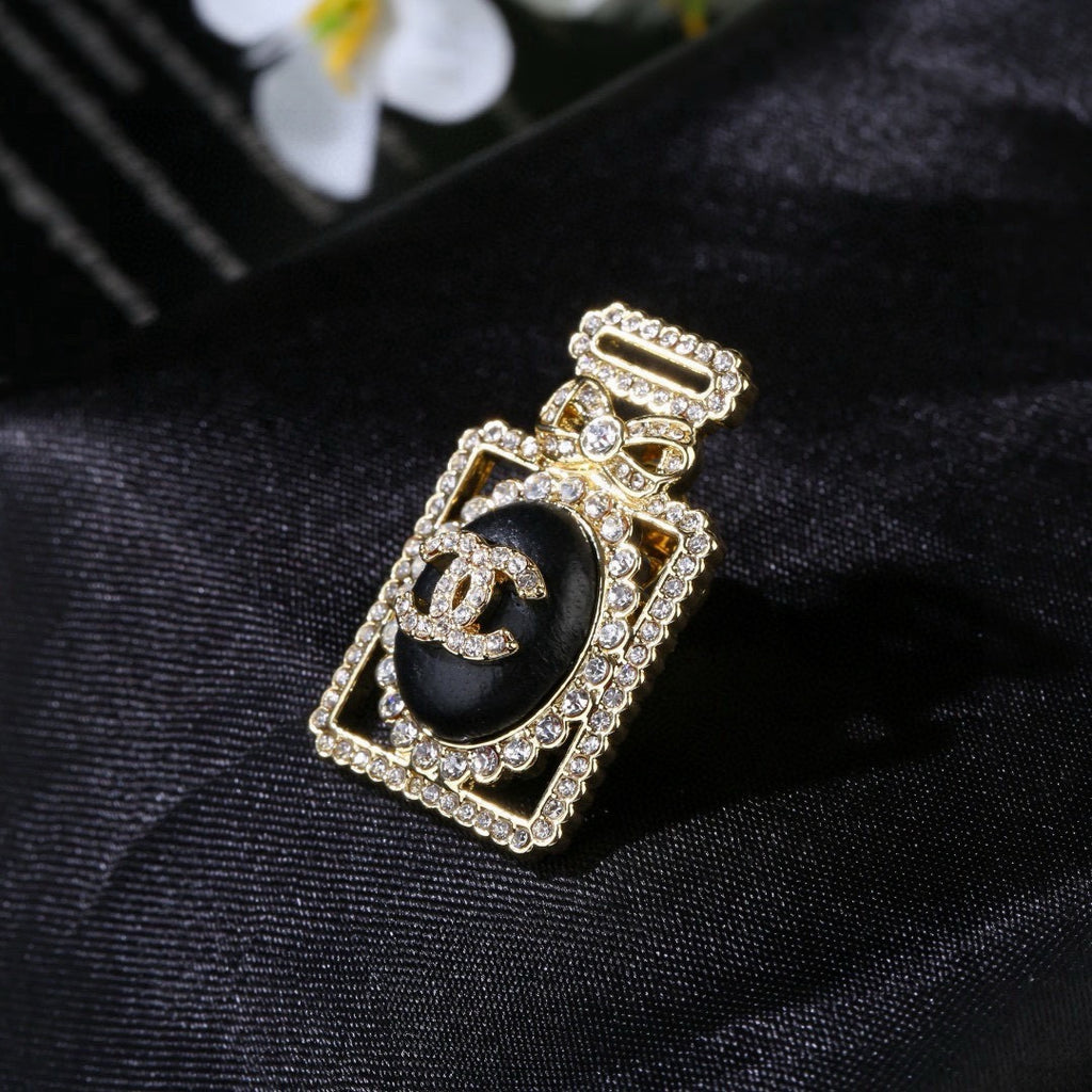 Signature Emblem Brooch in Polished Metal-Tone – Design 021 styled product view
