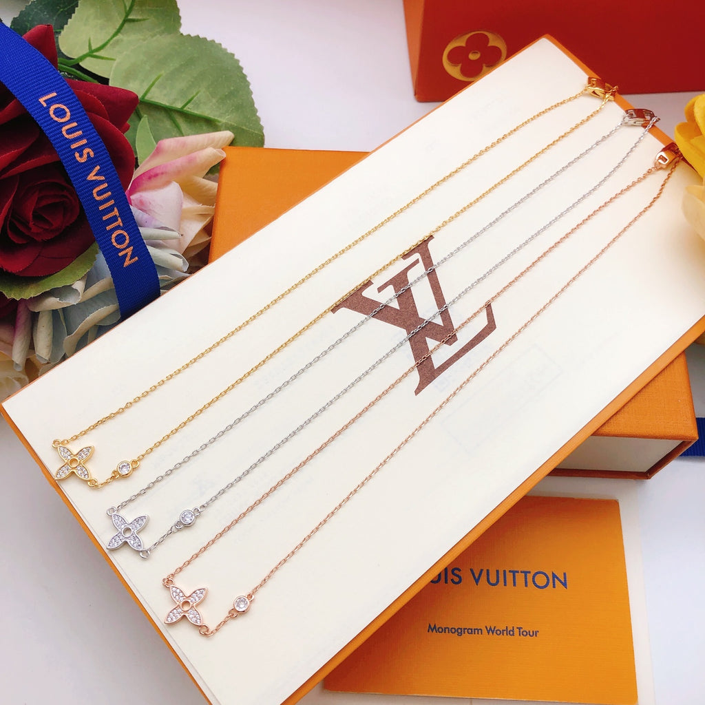 Floral Pendant Necklace in Rose-Gold-Tone – Rose Gold Detail – Design 004 styled product view