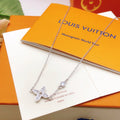 Floral Pendant Necklace in Silver-Tone – Silver Detail – Design 002 main product view