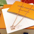 Geometric Emblem Pendant Necklace in Rose-Gold-Tone – Rose Gold Detail – Design 012 main product view