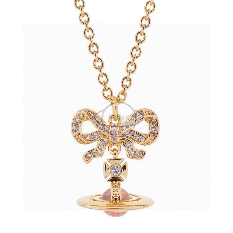 Orb Pendant Necklace in Polished Metal-Tone – Design 042 front product view