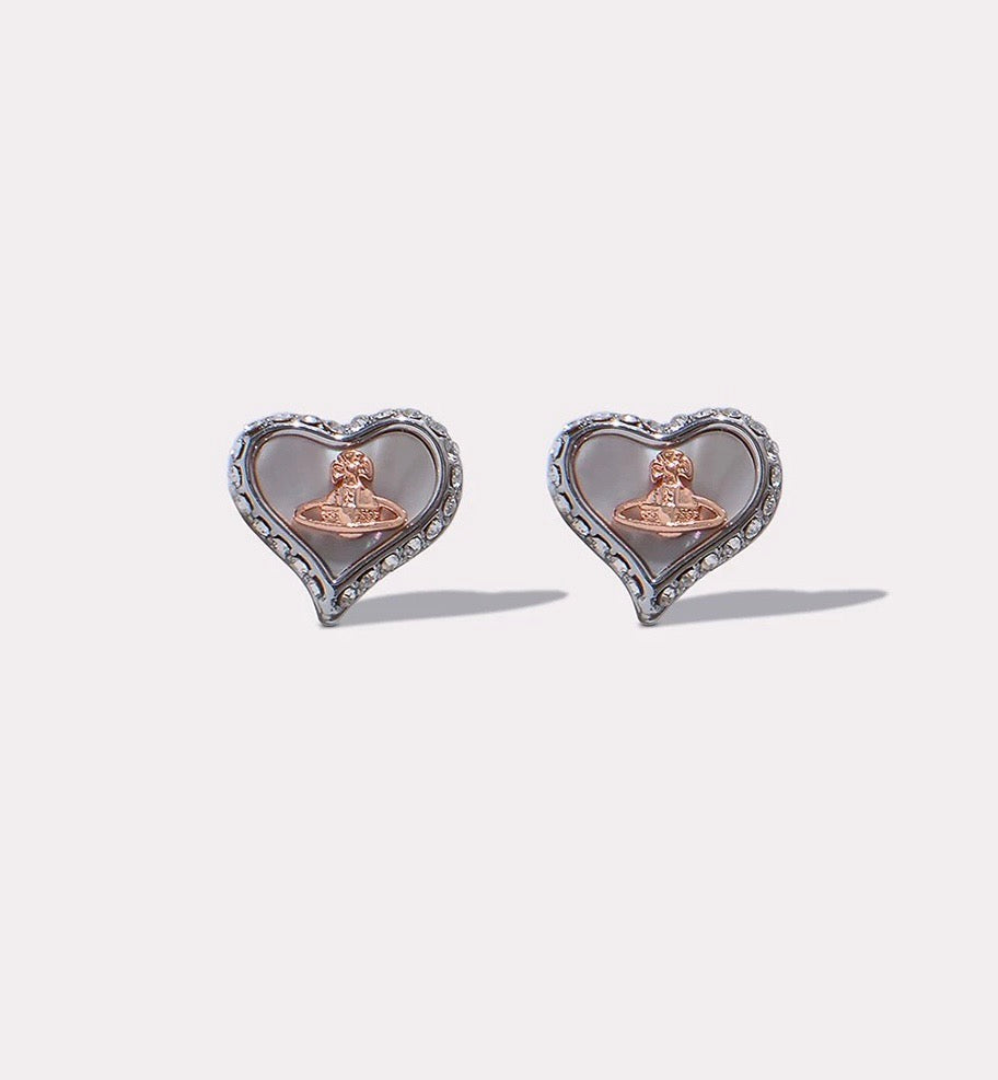 Orb Stud Earrings in Polished Metal-Tone – Design 012 main product view