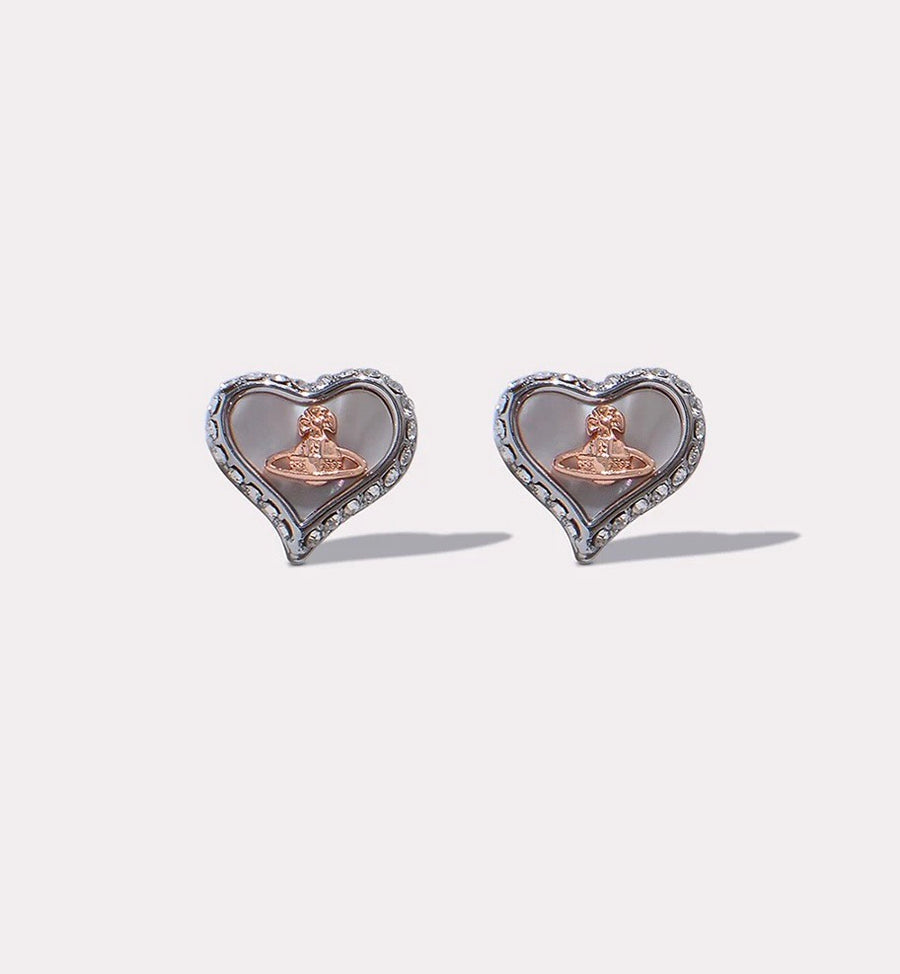 Orb Stud Earrings in Polished Metal-Tone – Design 012 main product view