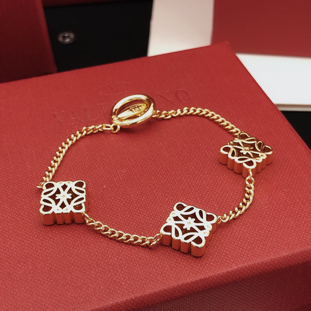 Sculptural Statement Bracelet in Polished Metal-Tone – Design 01 styled view