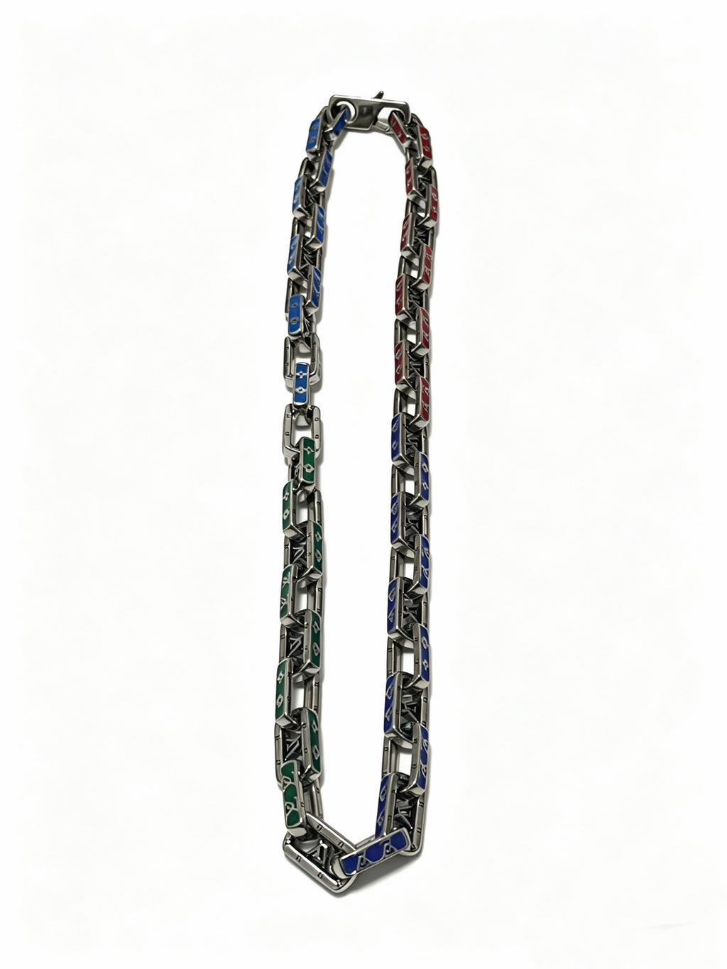 Chain Pendant Necklace in Silver-Tone – Design 023 detail view