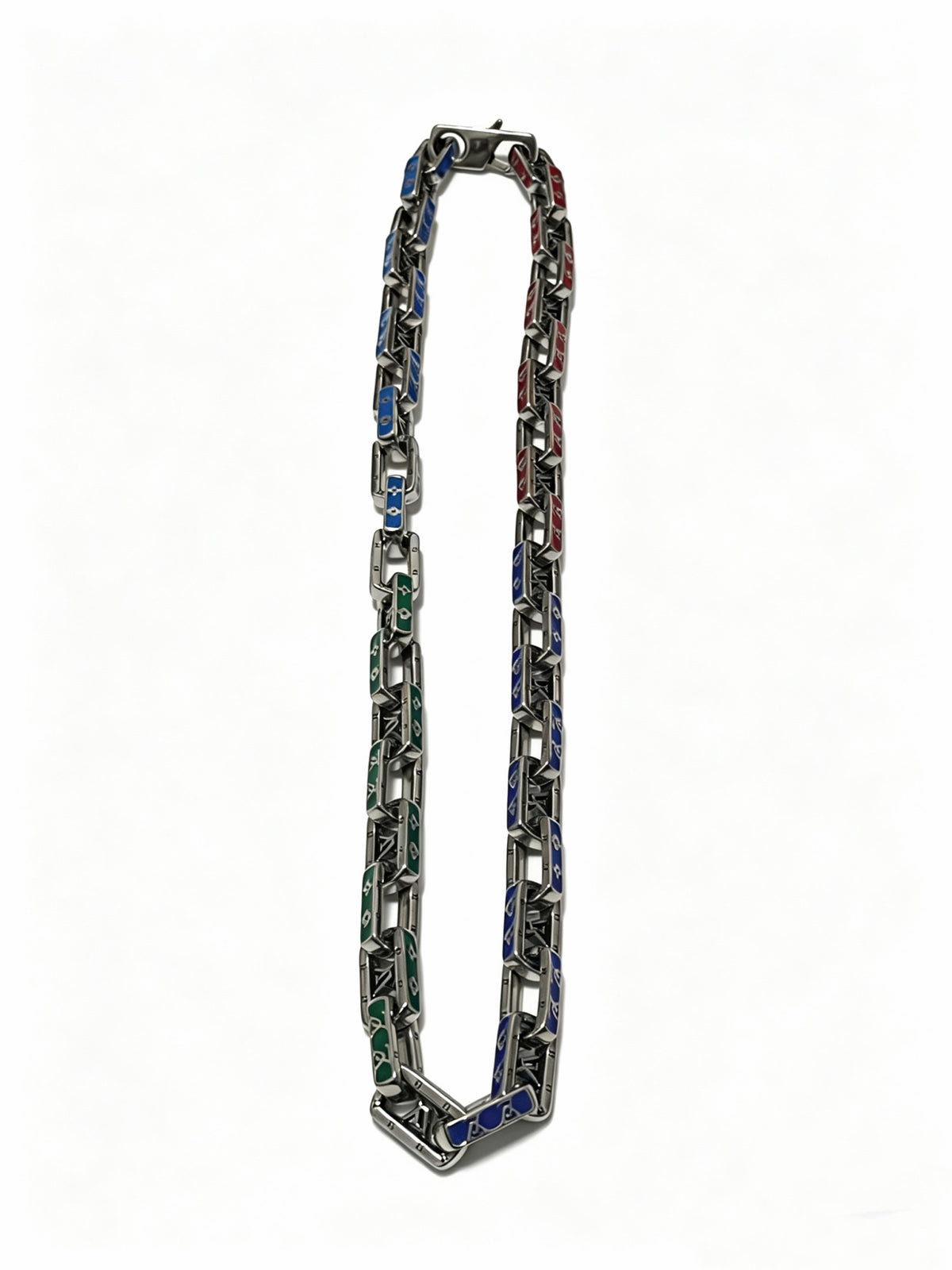 Chain Pendant Necklace in Silver-Tone – Design 023 detail view
