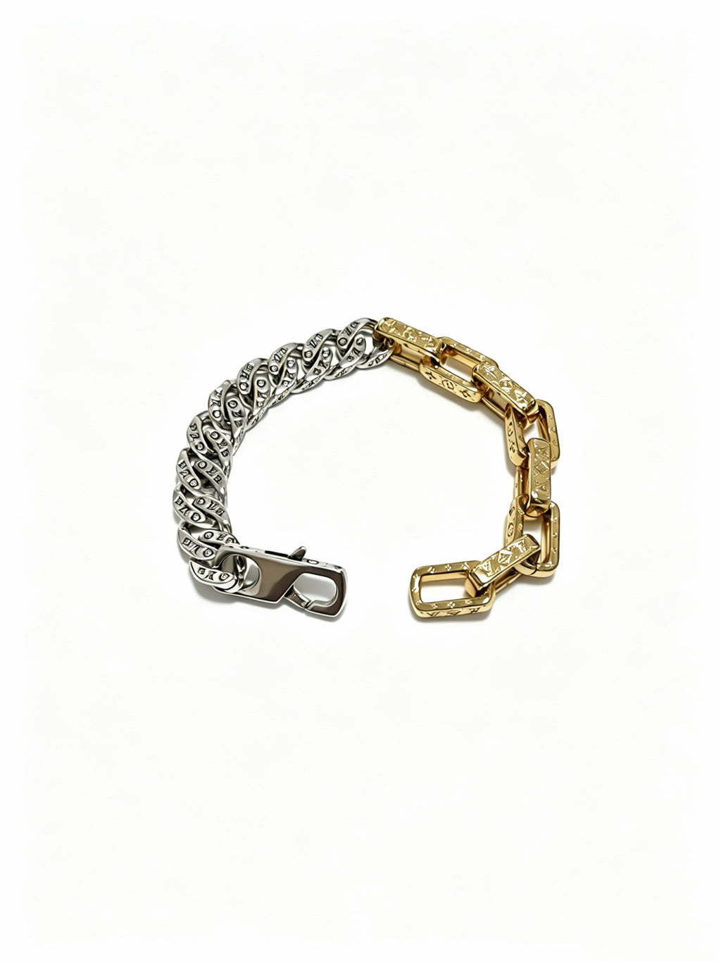 Chain Bracelet in Silver-Tone – Design 006 detail view