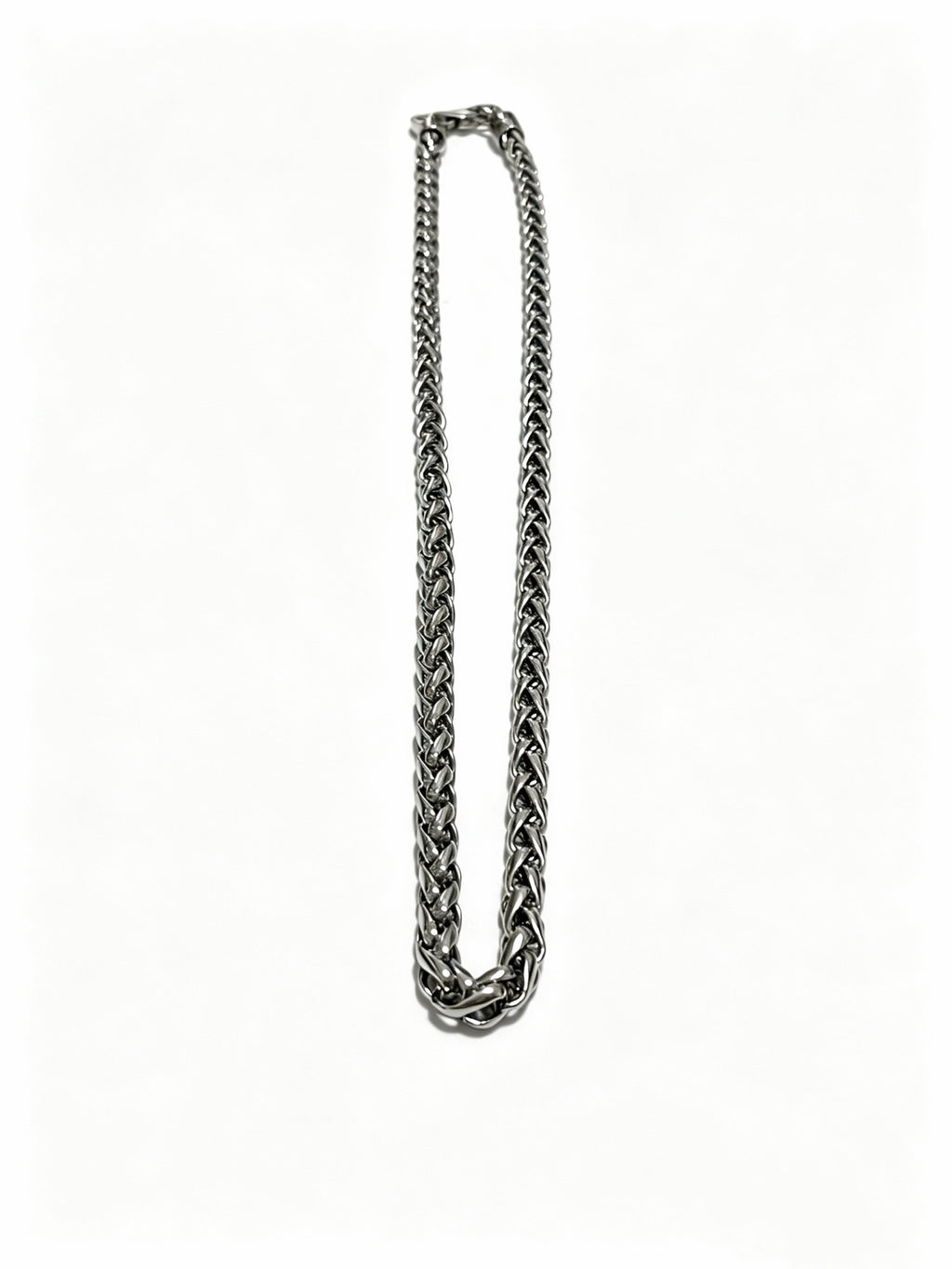 Chain Pendant Necklace in Silver-Tone – Design 018 side detail