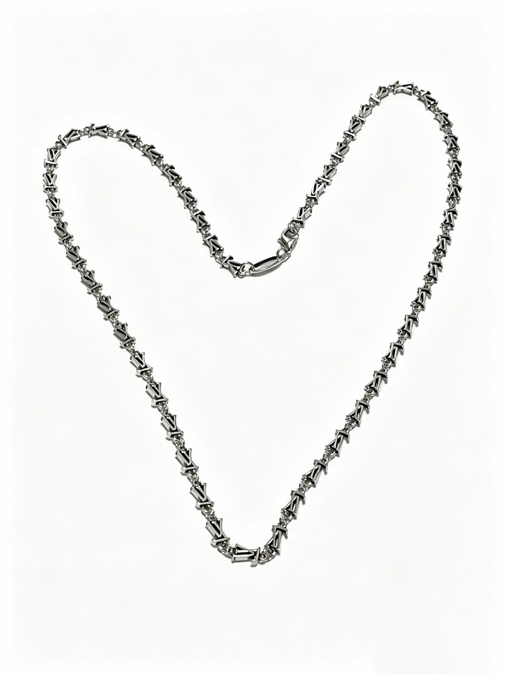 Chain Pendant Necklace in Silver-Tone – Design 016 front product view