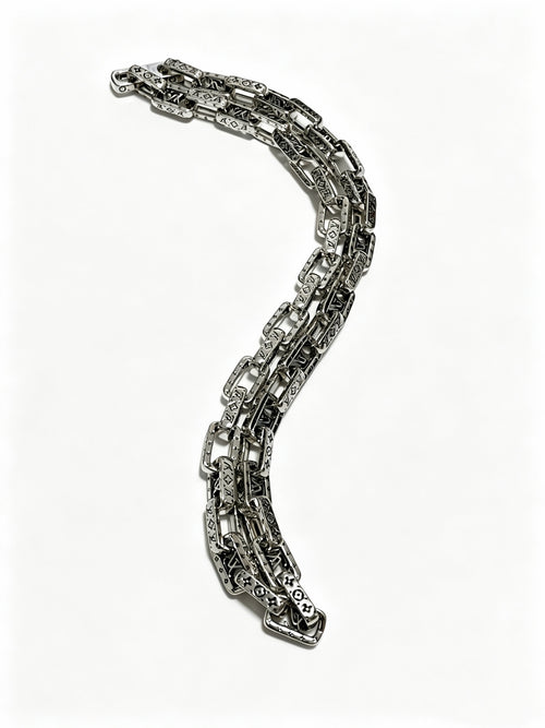 Chain Pendant Necklace in Silver-Tone – Design 015 front product view