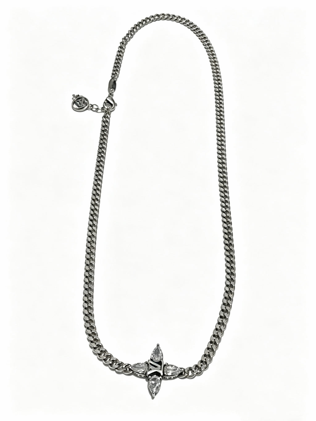Chain Pendant Necklace in Silver-Tone – Design 014 main product view