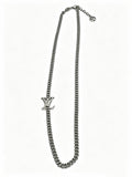 Chain Pendant Necklace in Silver-Tone – Design 013 main product view