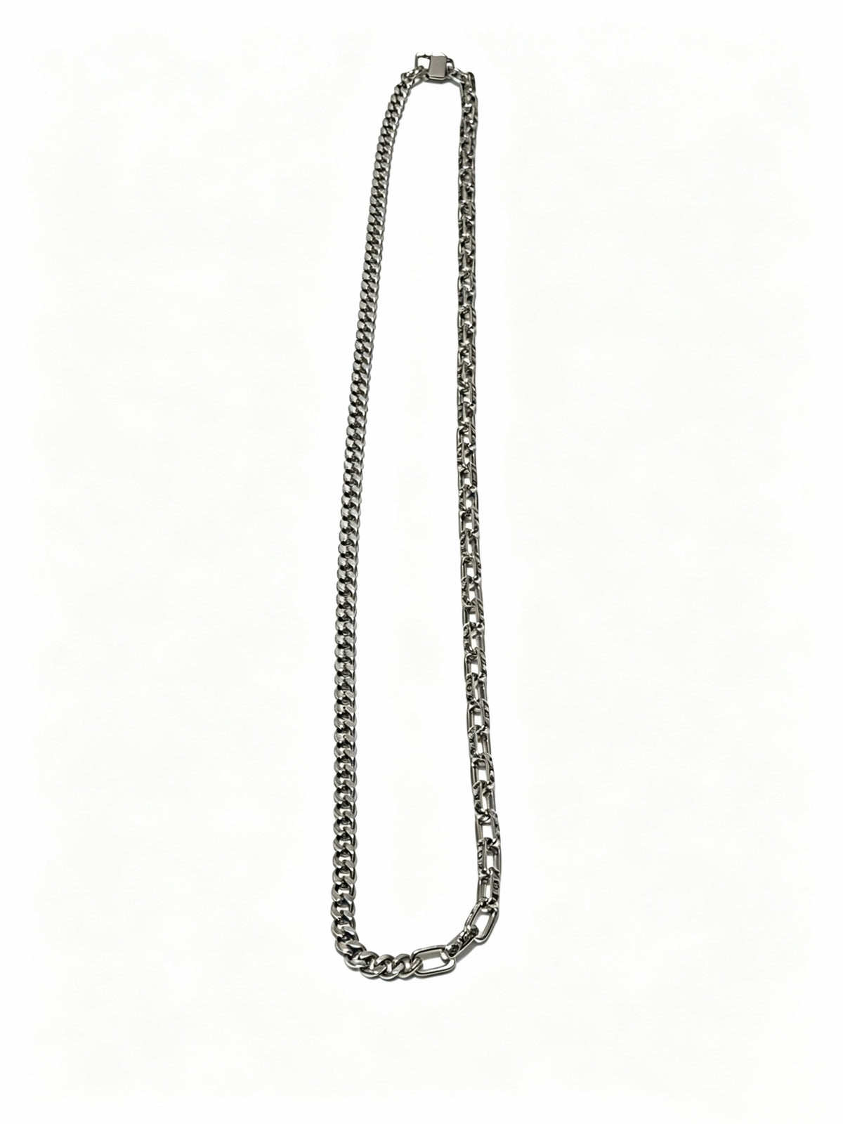 Chain Pendant Necklace in Silver-Tone – Design 007 front product view