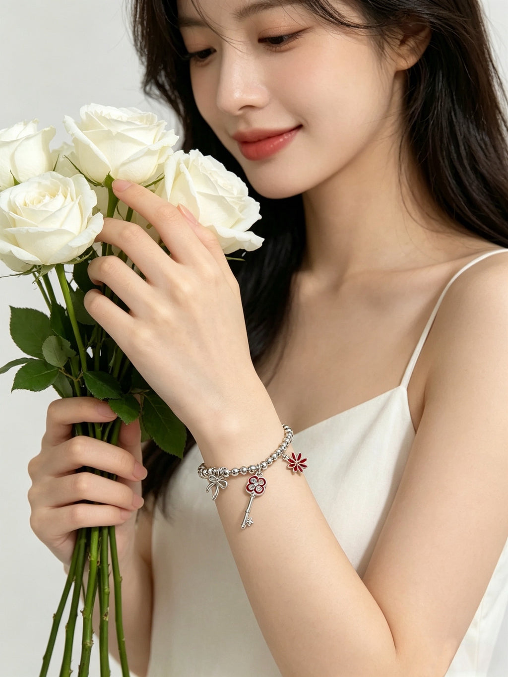 Signature Motif Bracelet in Silver-Tone – Vintage Detail – Design 34 front product view