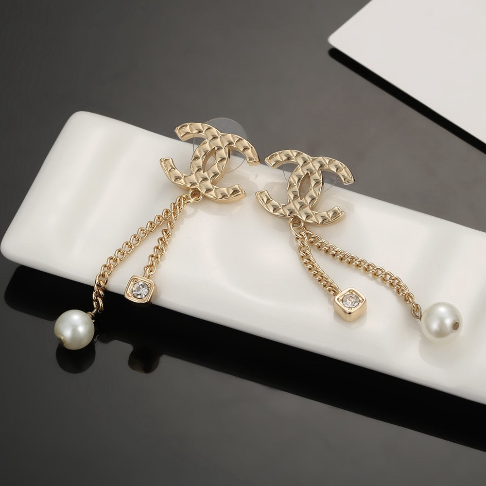 Signature Emblem Stud Earrings in Silver-Tone – Design 018 side detail