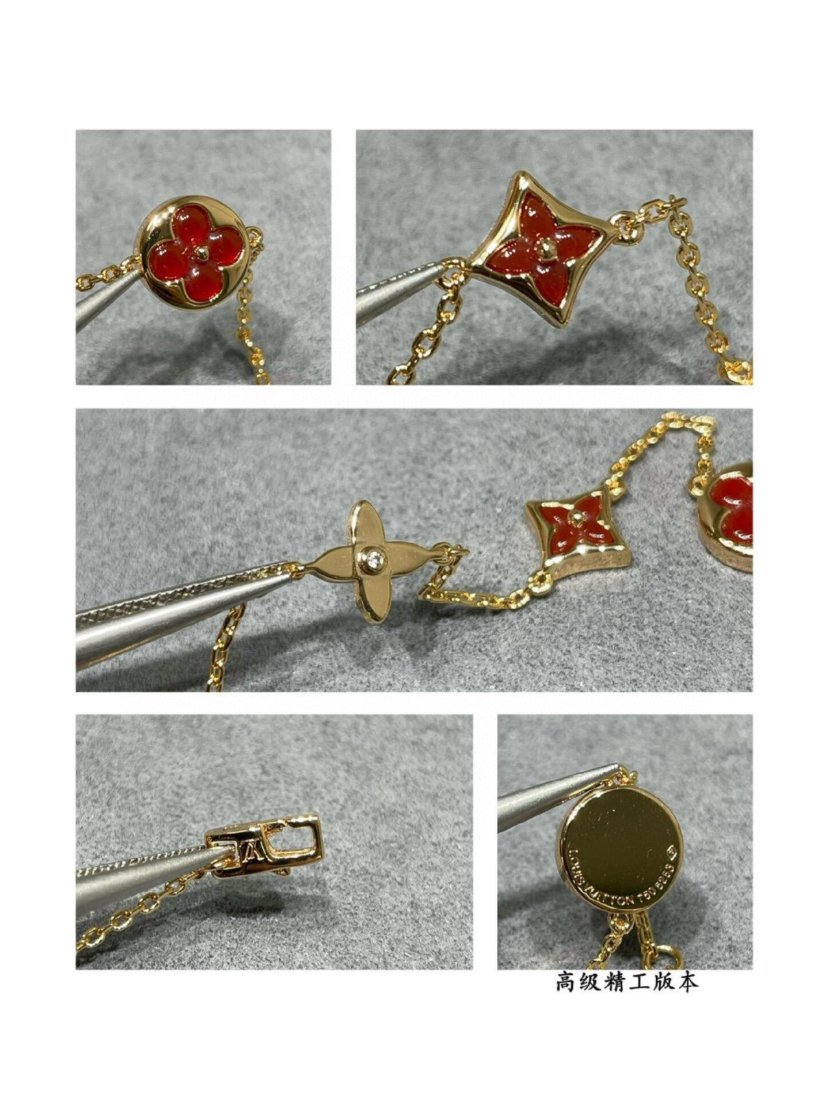 Geometric Emblem Bracelet in Polished Metal-Tone – Design 016 close-up detail