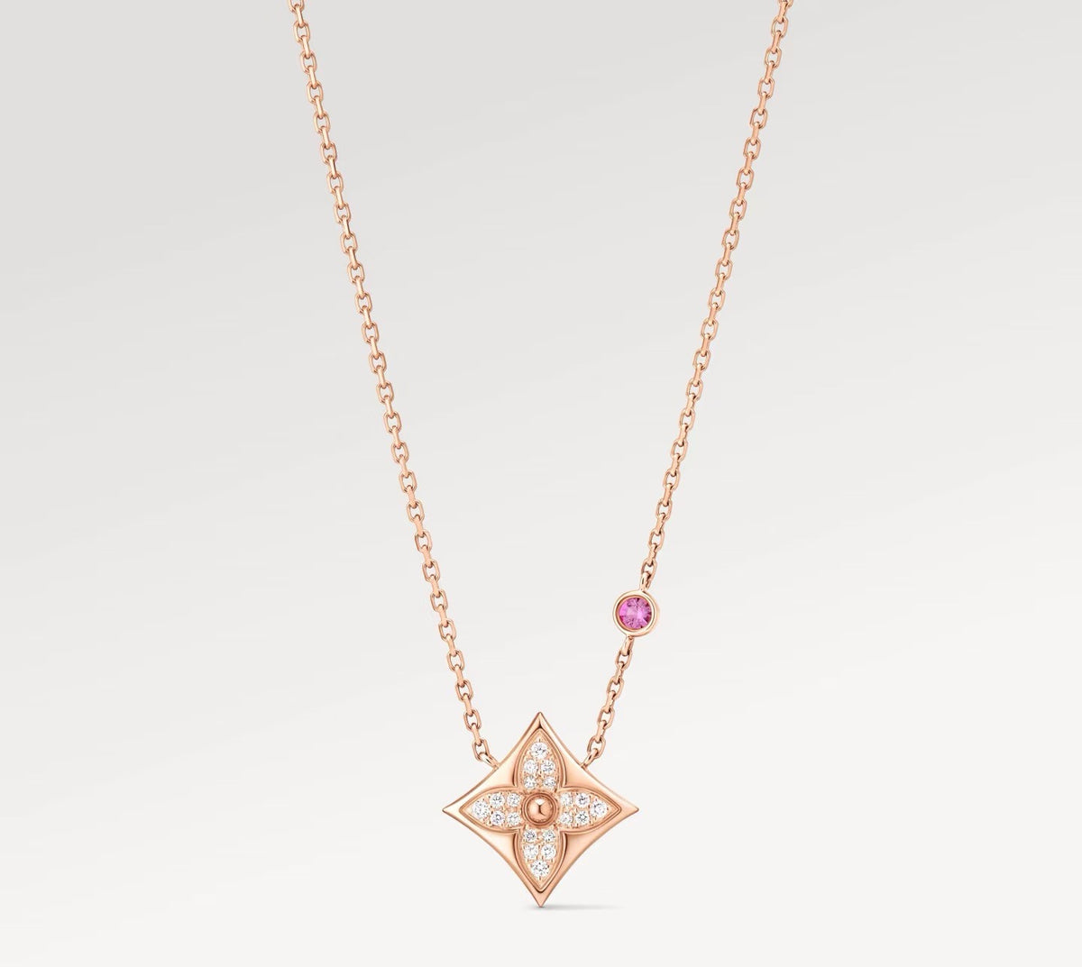 Geometric Emblem Pendant Necklace in Polished Metal-Tone – Design 025 main product view