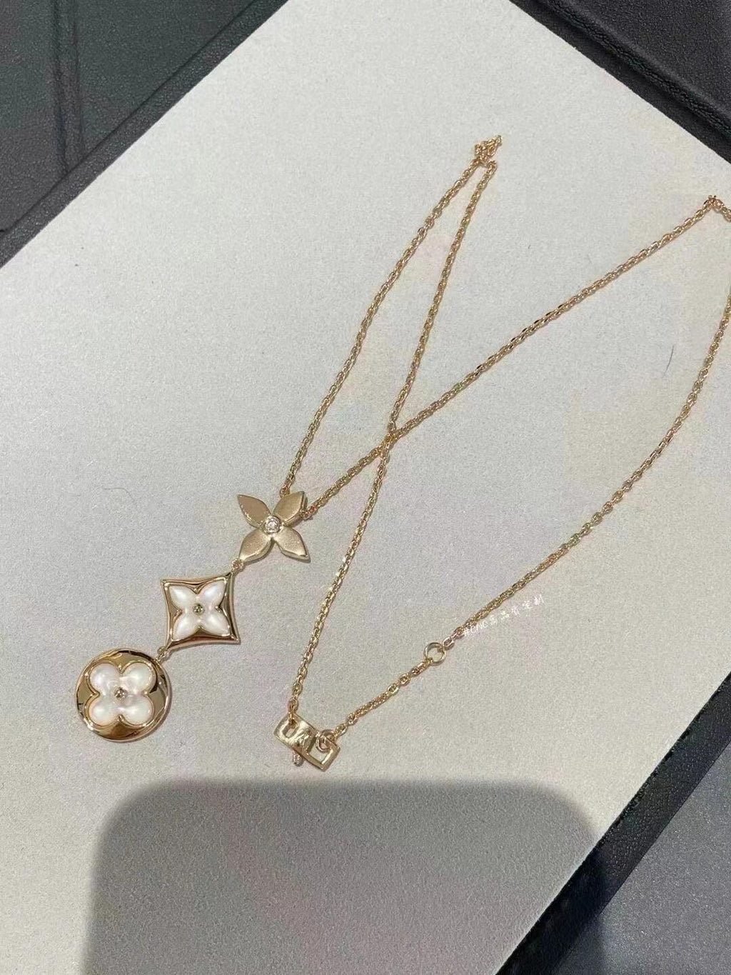 Geometric Emblem Pendant Necklace in Polished Metal-Tone – Design 024 main product view
