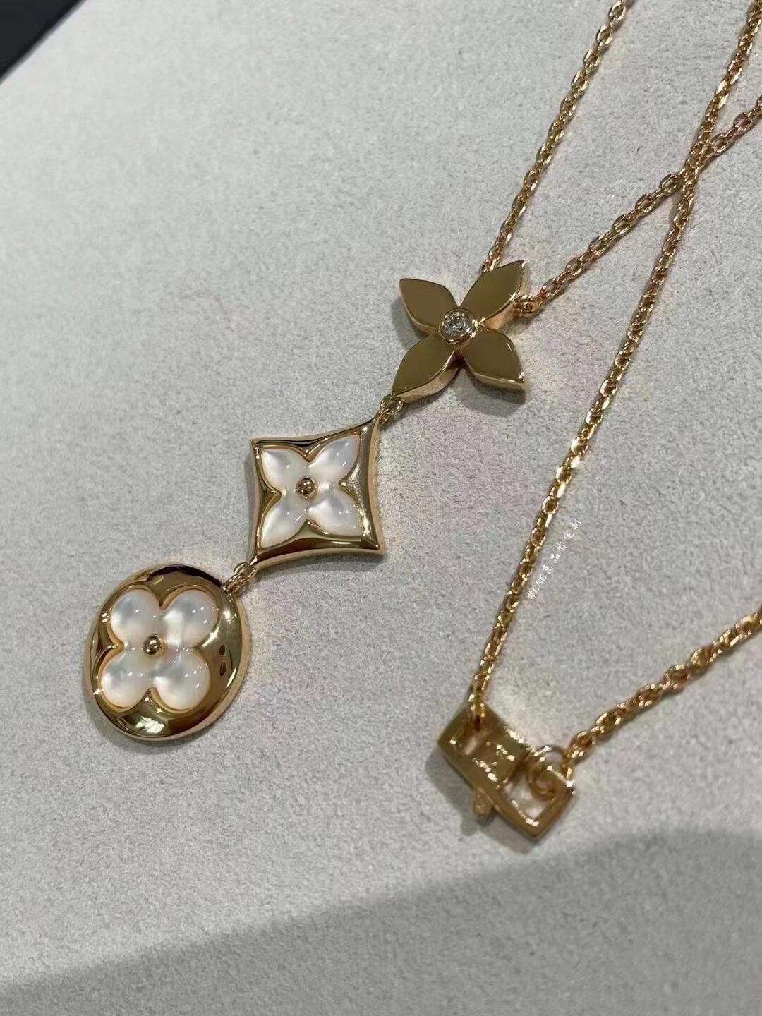 Geometric Emblem Pendant Necklace in Polished Metal-Tone – Design 024 front product view