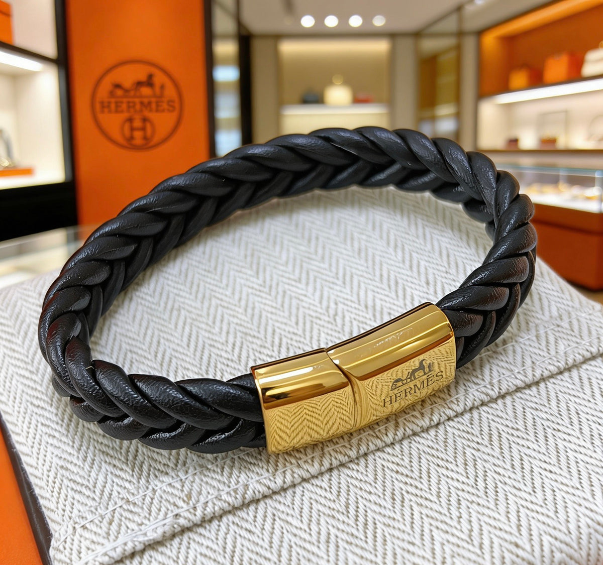 Horse Bangle in Gold-Tone – Design 028 front product view