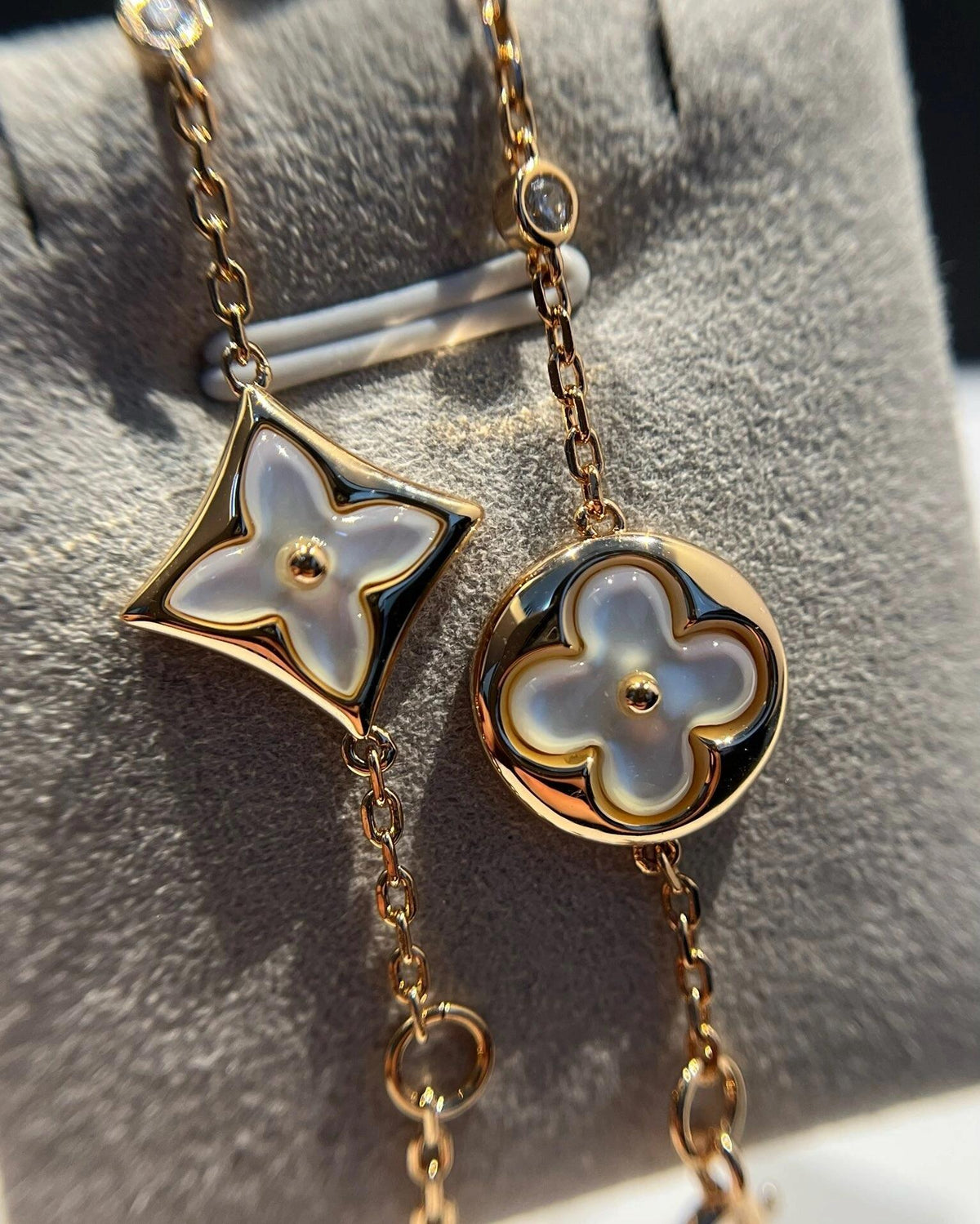 Geometric Emblem Bracelet in Polished Metal-Tone – Design 015 close-up detail