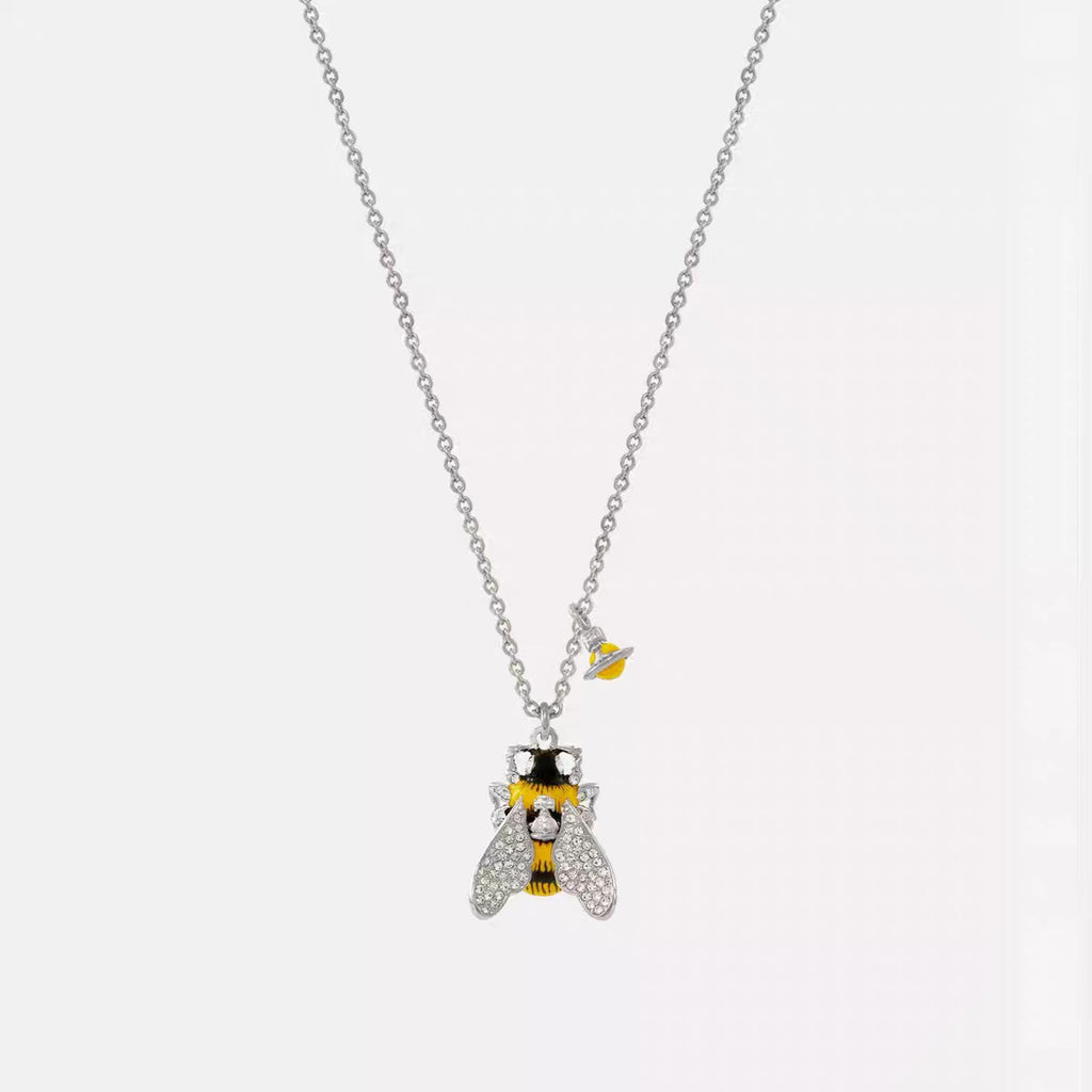 Orb Pendant Necklace in Polished Metal-Tone – Design 045 styled product view