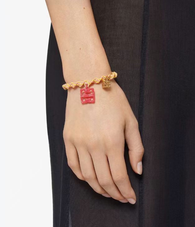 Signature Emblem Bracelet in Polished Metal-Tone – Design 028 detail view