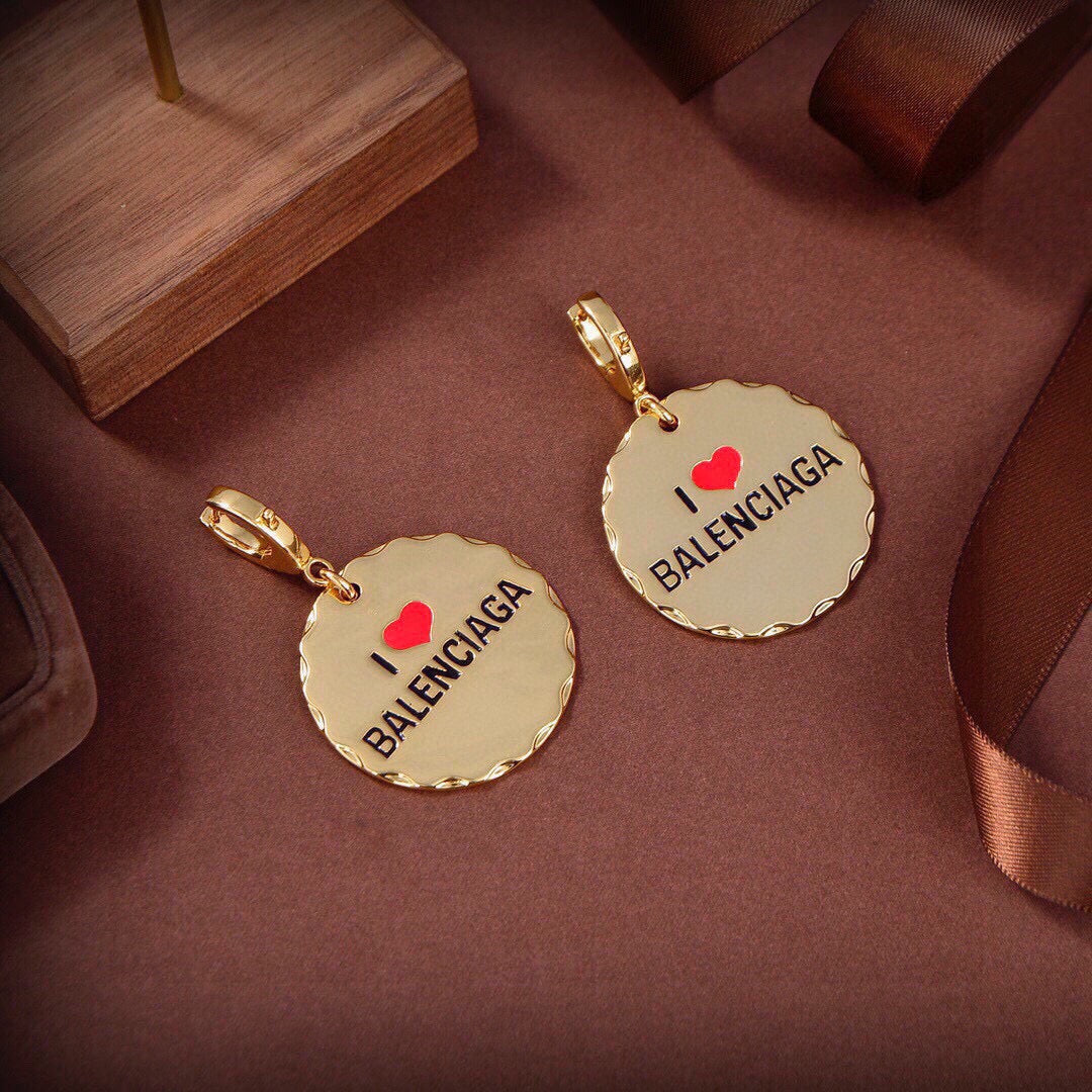 Ring Motif Statement Earrings in Gold-Tone – Design 004 main product view