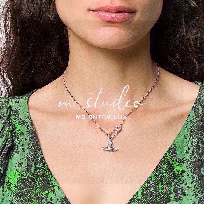 Orb Pendant Necklace in Polished Metal-Tone – Pearl Detail – Design 020 front product view