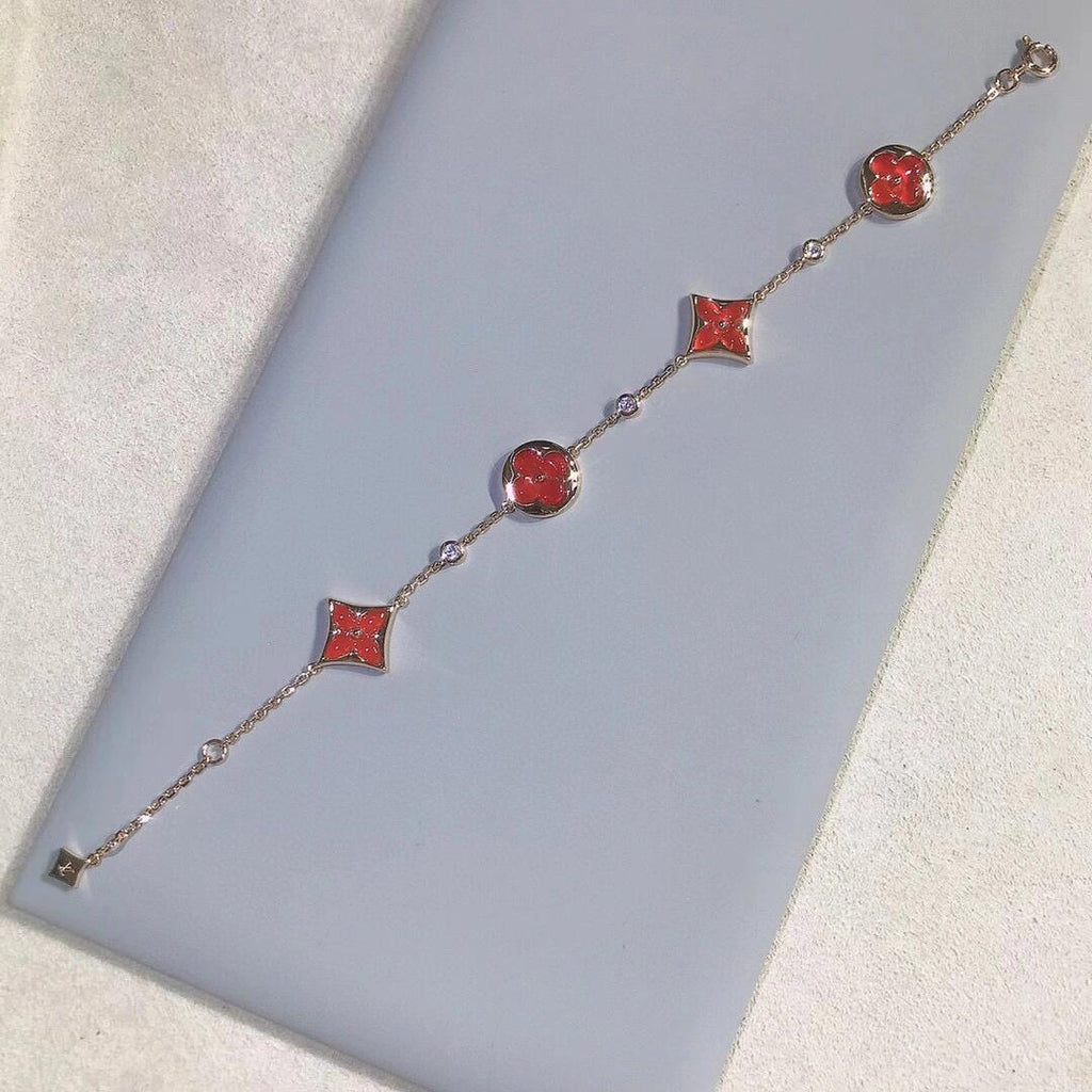 Geometric Emblem Bracelet in Polished Metal-Tone – Design 013 styled product view