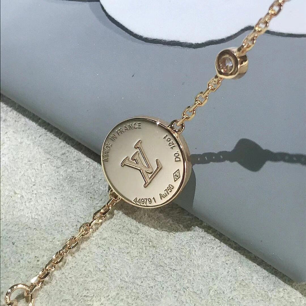 Geometric Emblem Bracelet in Polished Metal-Tone – Design 013 front product view