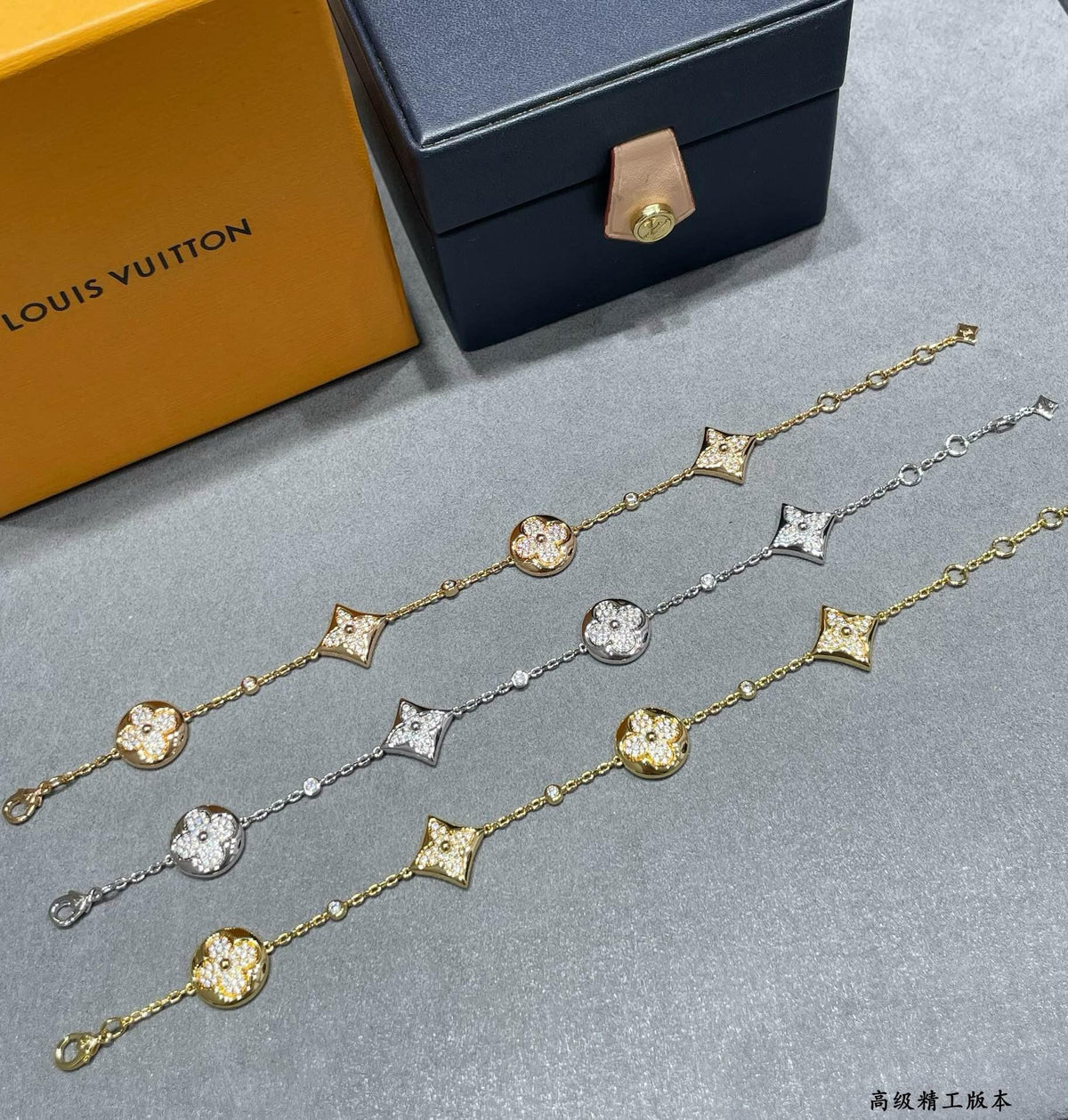 Geometric Emblem Bracelet in Polished Metal-Tone – Design 012 main product view