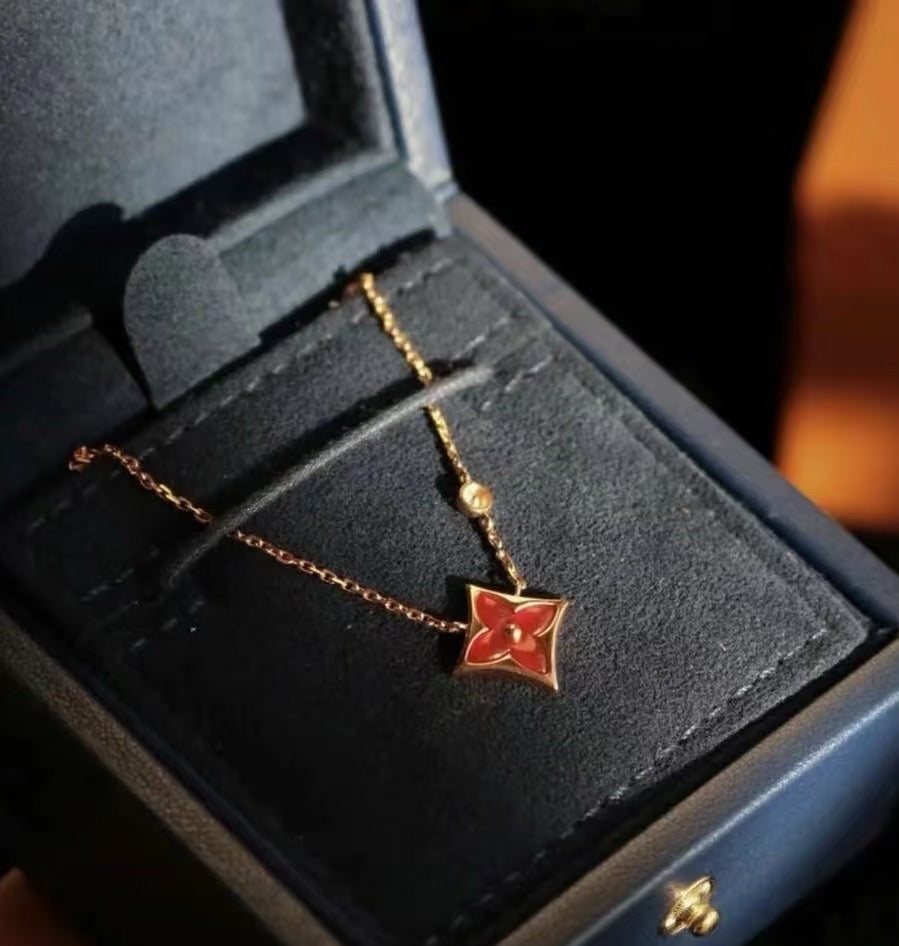 Geometric Emblem Pendant Necklace in Polished Metal-Tone – Design 022 main product view