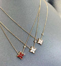 Geometric Emblem Pendant Necklace in Polished Metal-Tone – Design 022 main product view