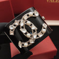 Signature Emblem Bangle in Silver-Tone – Black Detail – Design 004 main product view