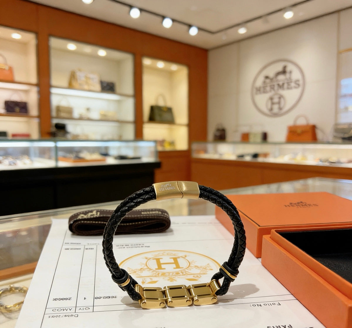 Horse Bangle in Gold-Tone – Design 026 styled product view