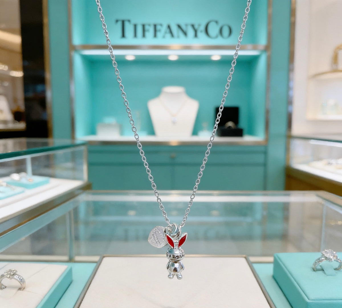 Signature Motif Jewelry Accessory in Silver-Tone – 45 cm – Design 11 side detail